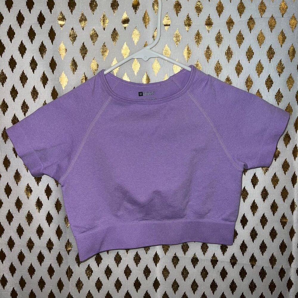 Seamless crop top purple size S